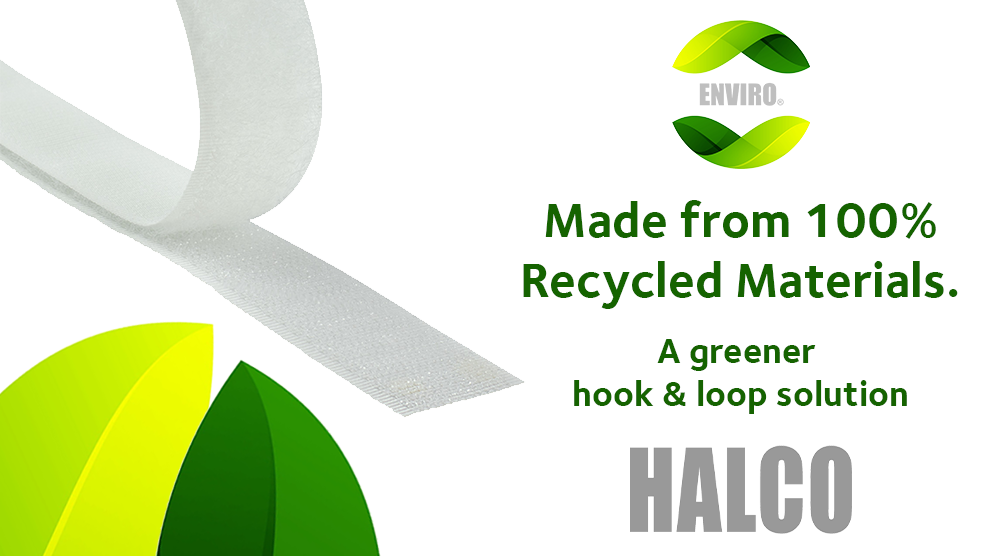 HALCO ENVIRO - Fully recycled hook & loop