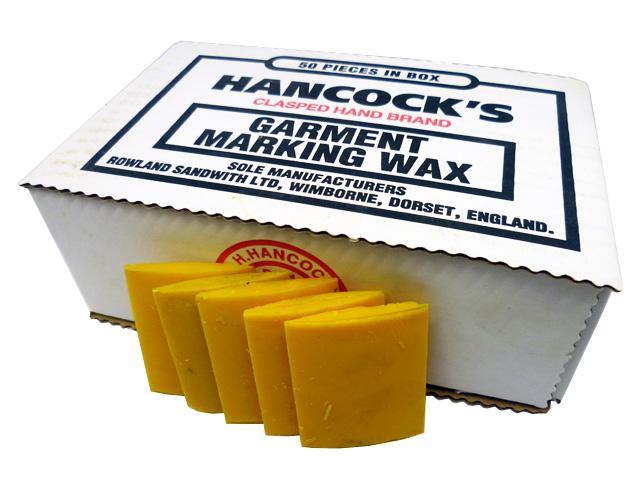 Hancocks Wachs zum Markieren von Kleidungsstücken – Schachtel mit 50 Stück